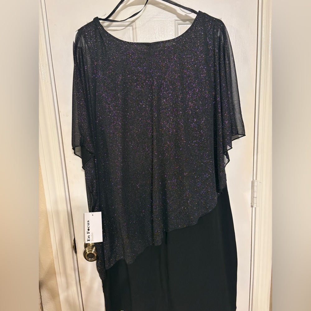 Enfocus Studio Black Glitter Dress